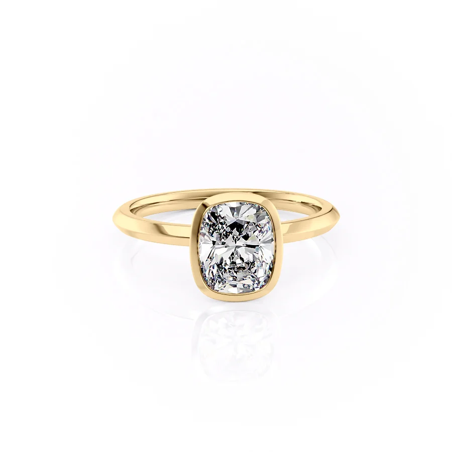 1 CT Elongated Cushion Cut Halo Engagement Ring - Moissanite Diamond