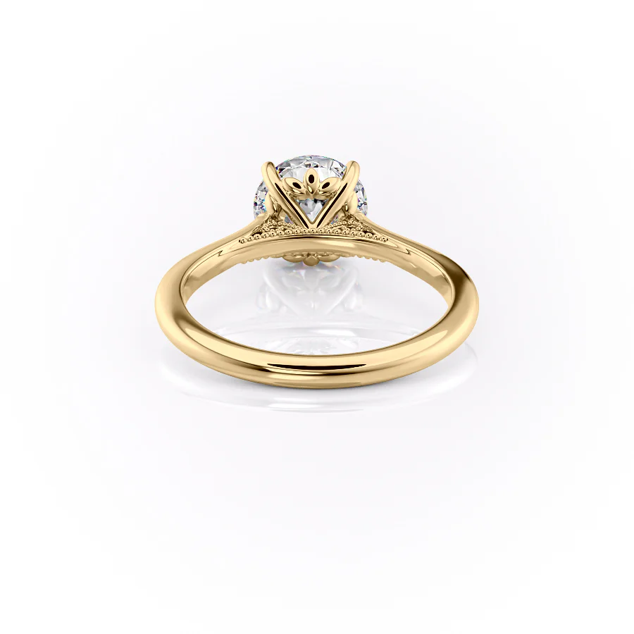 1 CT Round Cut Solitaire Engagement Ring - Moissanite Diamond