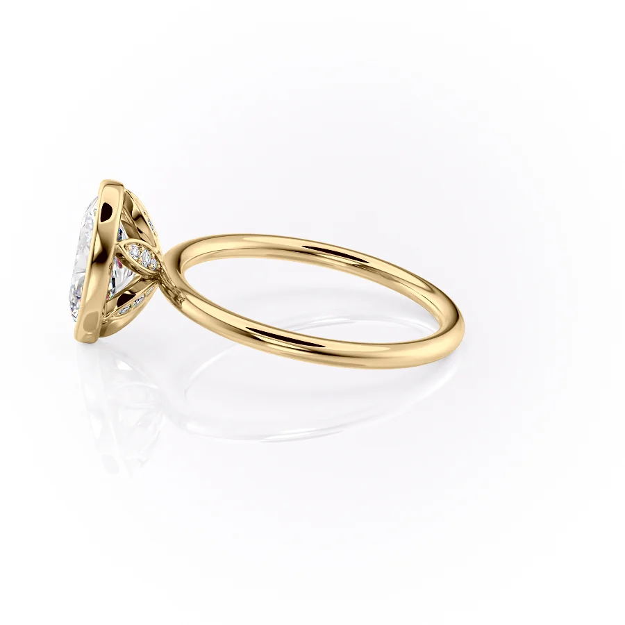 2 CT Oval Cut Bezel Engagement Ring - Moissanite Diamond
