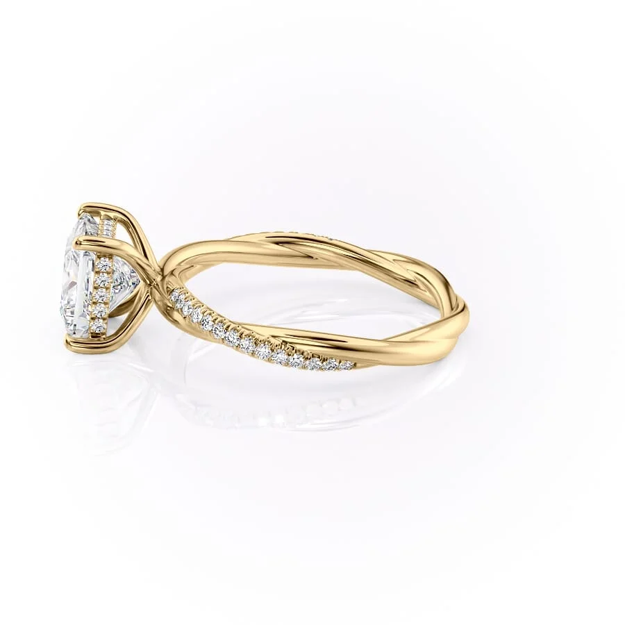 2 CT Princess Cut Infinity Hidden Halo Engagement Ring - Moissanite Diamond