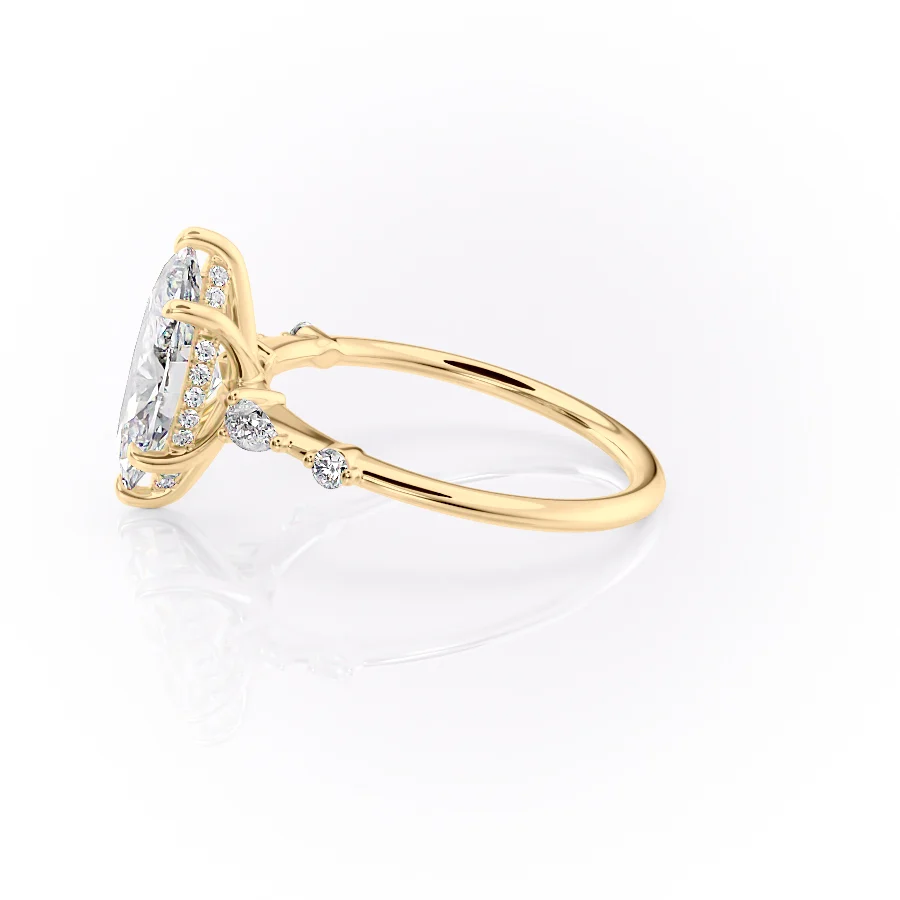 2 CT Marquise Cut Petite Pave Engagement Ring - Moissanite Diamond