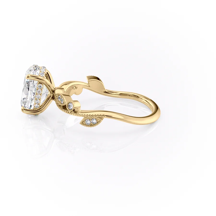 2 CT Oval Cut Mligrain Engagement Ring - Moissanite Diamond