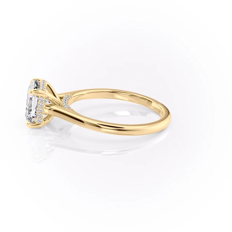 2 CT Asscher Cut Solitaire Engagement Ring - Moissanite Diamond