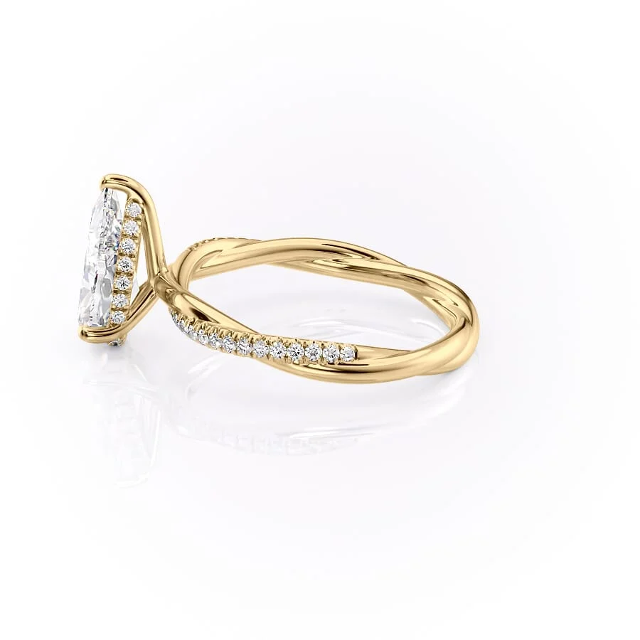 2 CT Pear Cut Infinity Engagement Ring - Moissanite Diamond