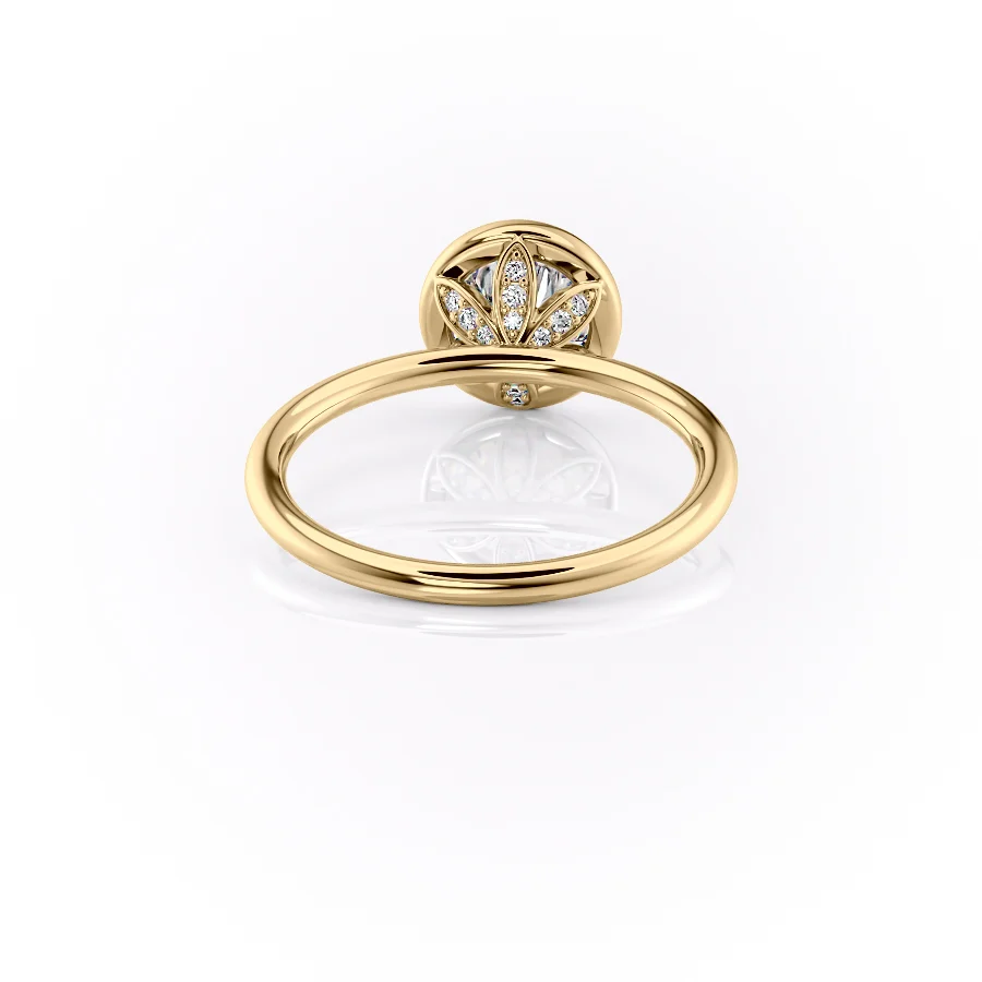 1 CT Round Cut Bezel Engagement Ring - Moissanite Diamond