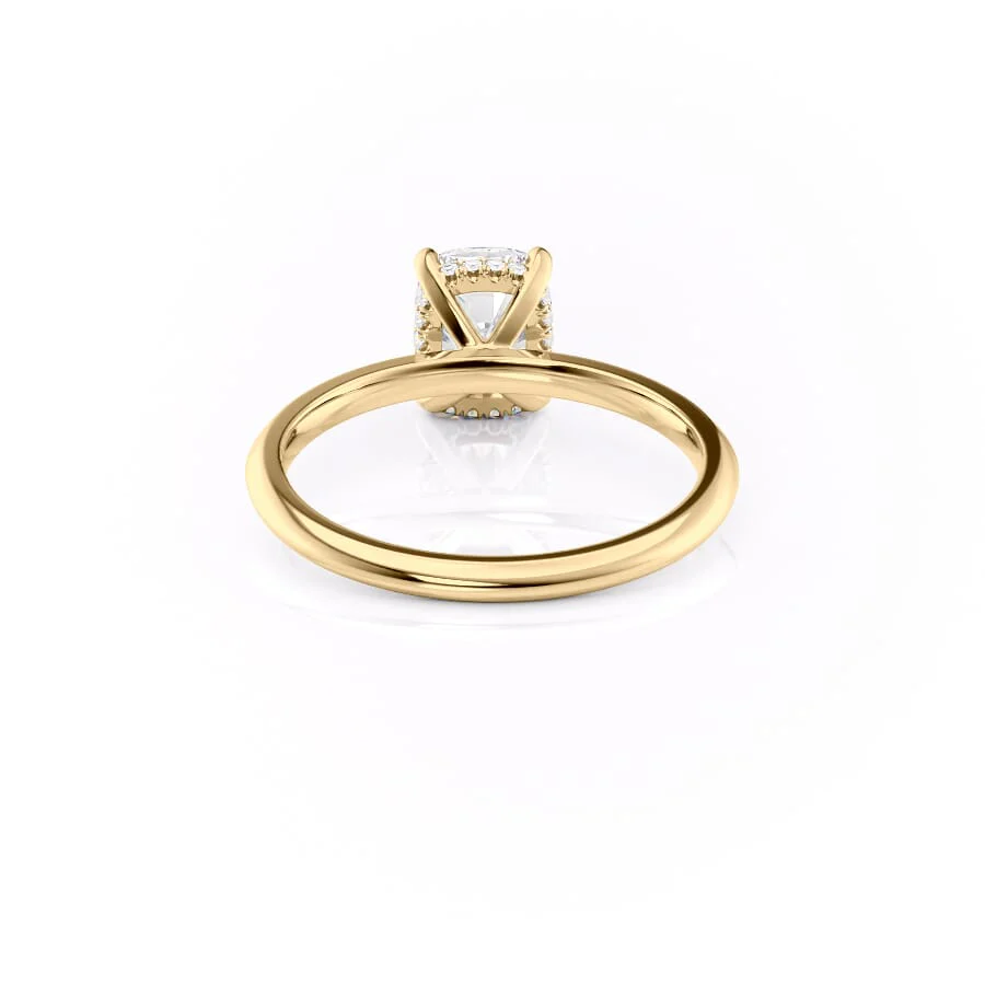 1 CT Elongated Cushion Cut Solitaire Engagement Ring - Moissanite Diamond