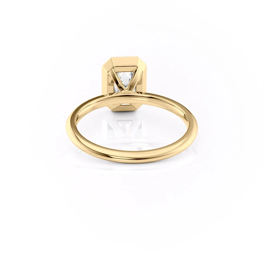 1 CT Emerald Cut Halo Engagement Ring - Moissanite Diamond