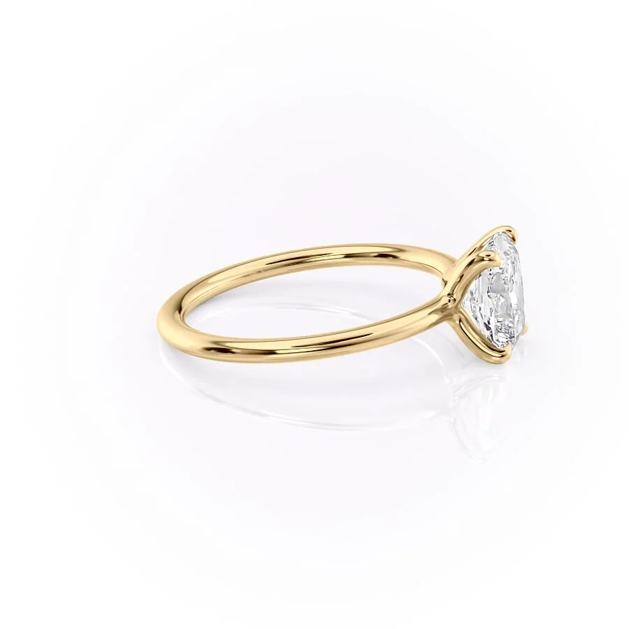1 CT Elongated Cushion Cut Solitaire Engagement Ring - Moissanite Diamond