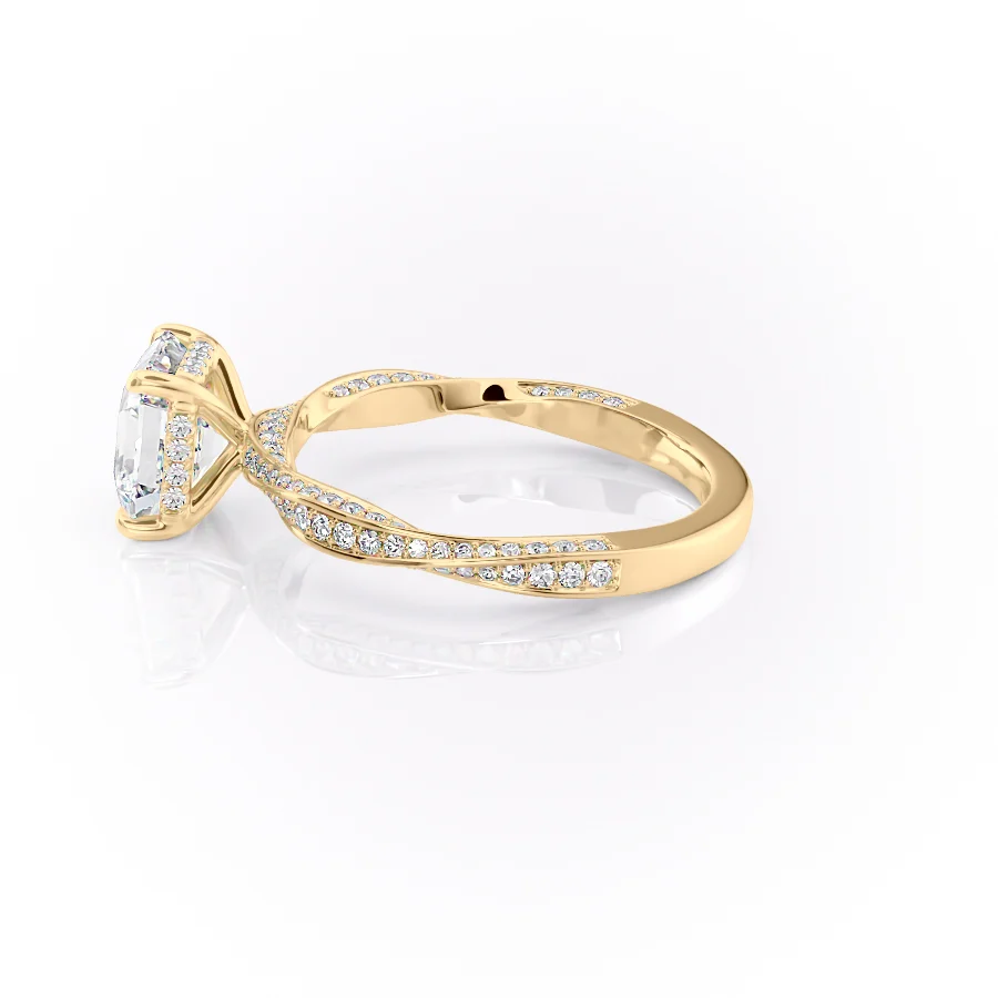 2 CT Asscher Cut Infinity Setting Engagement Ring - Moissanite Diamond