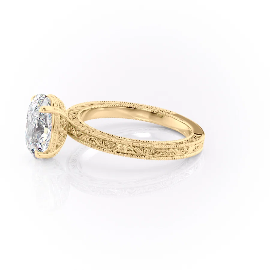 2 CT Oval Cut Vintage Engagement Ring - Moissanite Diamond
