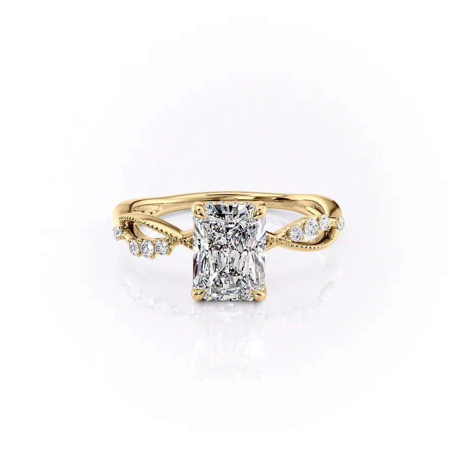 2 CT Radiant Cut Infinity Engagement Ring - Moissanite Diamond