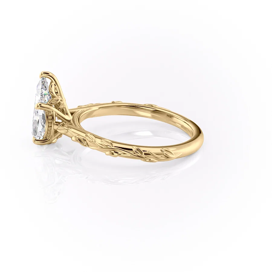 2 CT Pear Cut Vintage Engagement Ring - Moissanite Diamond