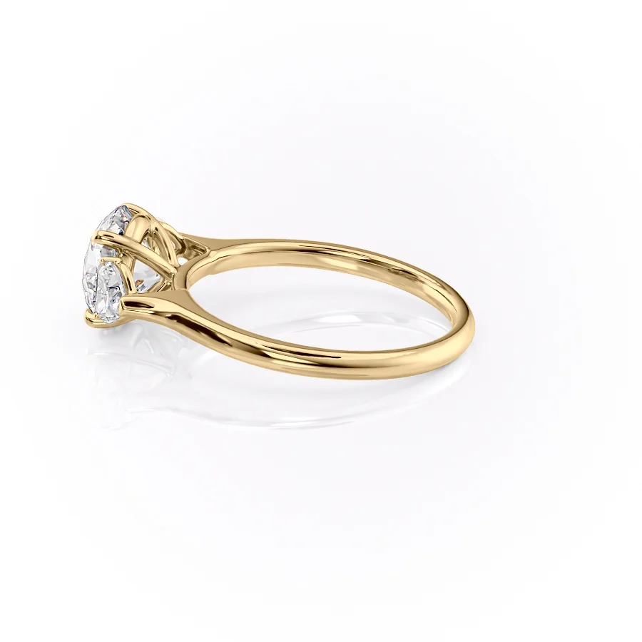 1 CT Round Cut Three Stone Engagement Ring - Moissanite Diamond