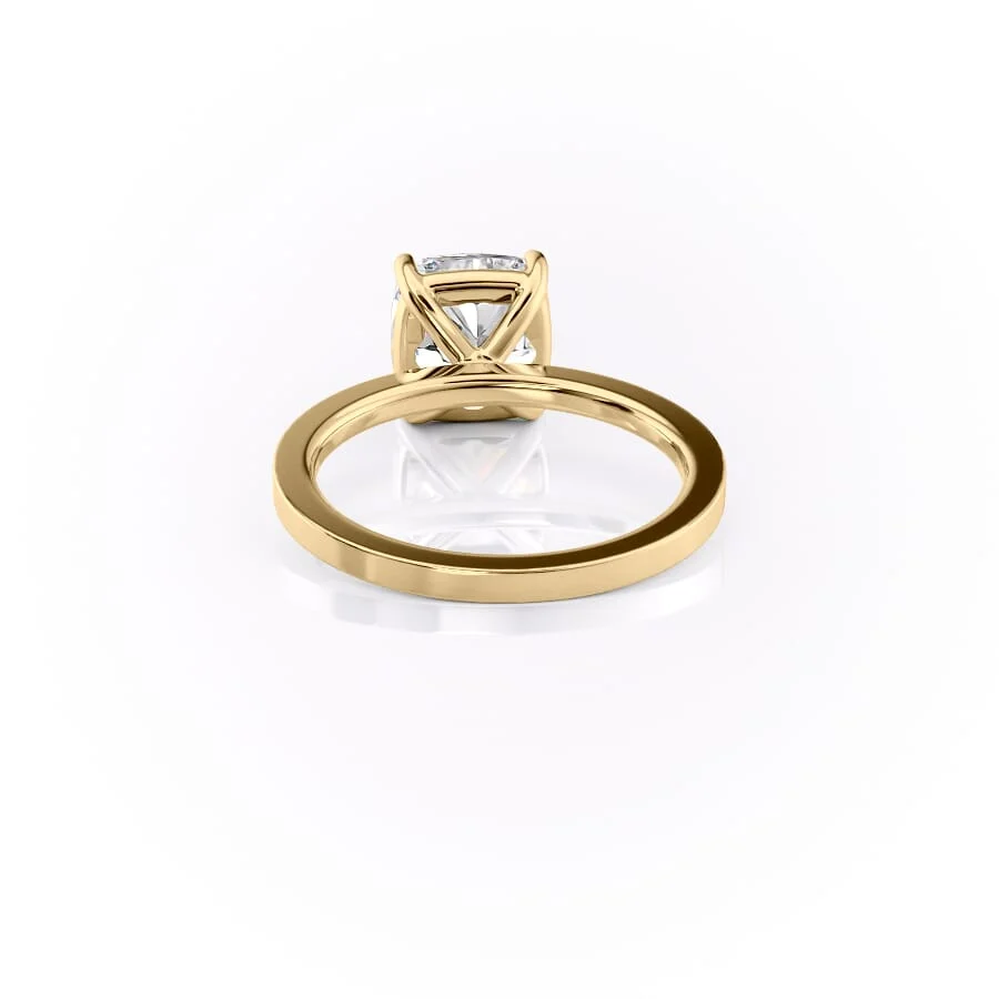 1 CT Cushion Solitaire Engagement Ring - Moissanite Diamond