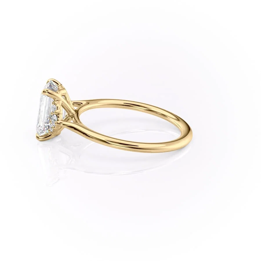 1 CT Emerald Cut Three Stone Engagement Ring - Moissanite Diamond
