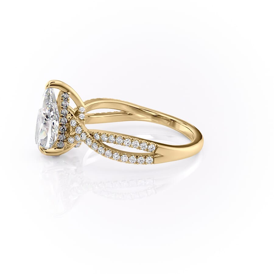 2 CT Pear Cut Infinity Engagement Ring - Moissanite Diamond