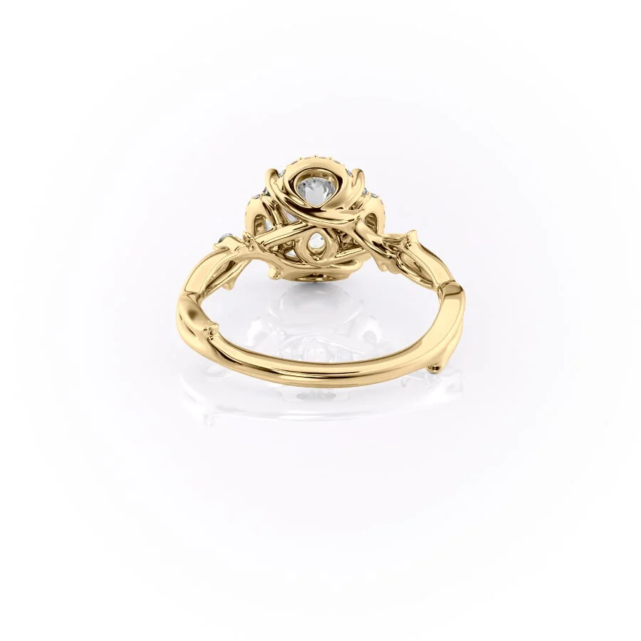 2 CT Round Cut Halo Engagement Ring - Moissanite Diamond