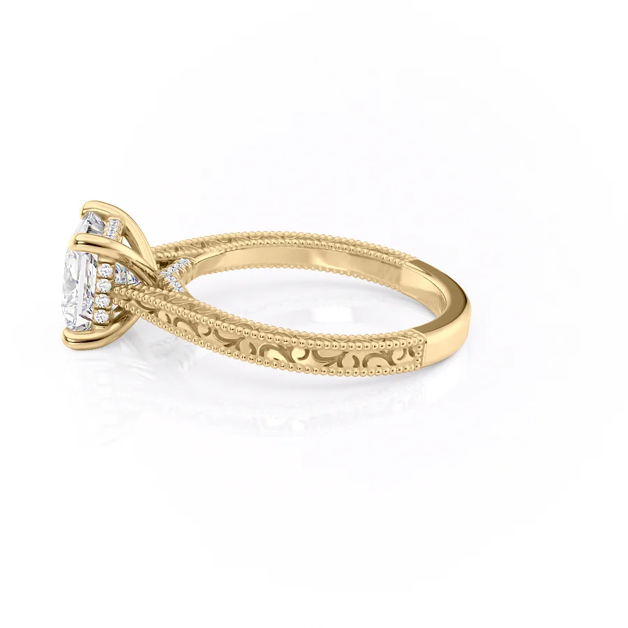2 CT Princess Cut Vintage Engagement Ring - Moissanite Diamond