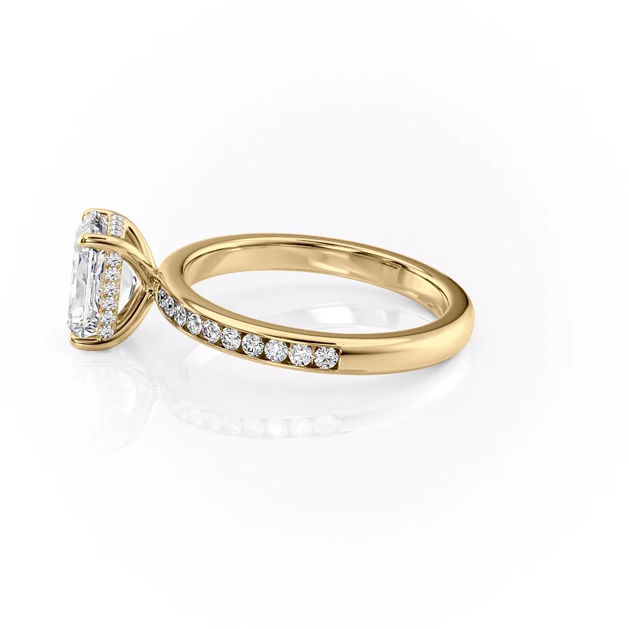 2 CT Radiant Cut Channel Setting Engagement Ring - Moissanite Diamond