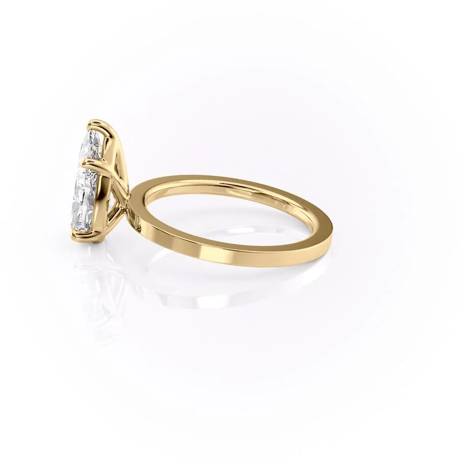 2 CT Pear Cut Solitaire Engagement Ring - Moissanite Diamond
